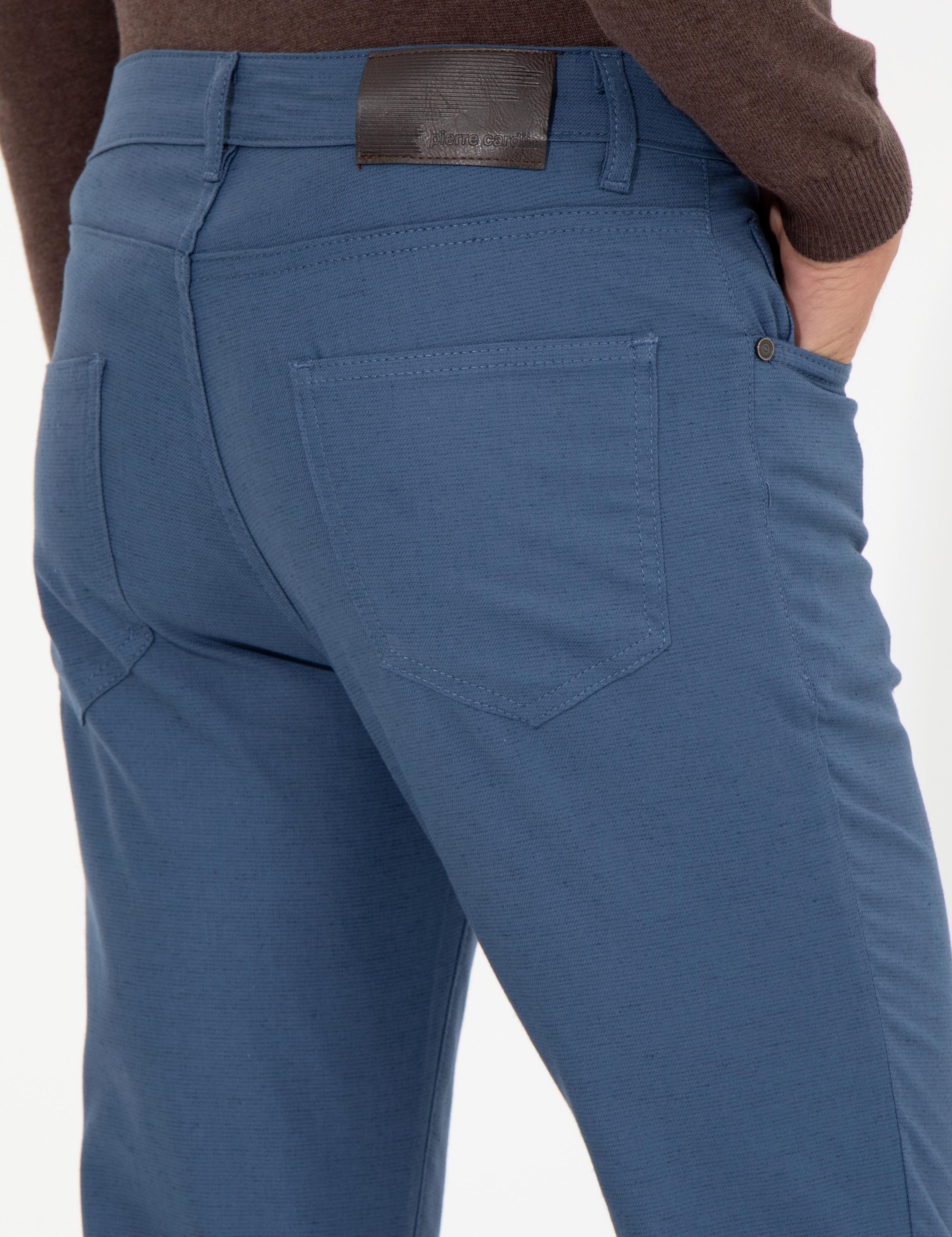 İndigo Slim Fit Keten Karışımlı 5 Cep Chino Pantolon