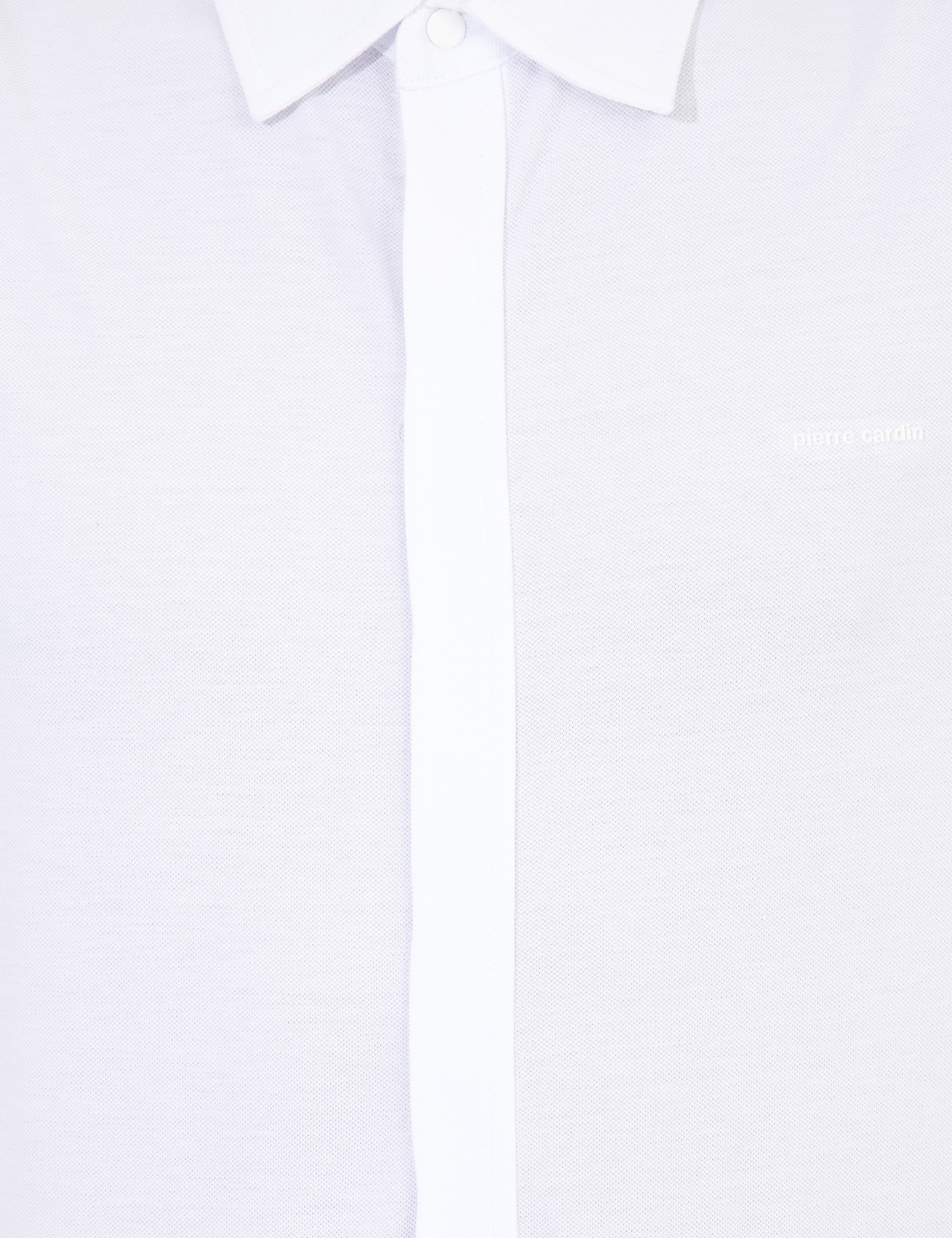 Beyaz Slim Fit Gömlek Yaka Tişört - Image 6