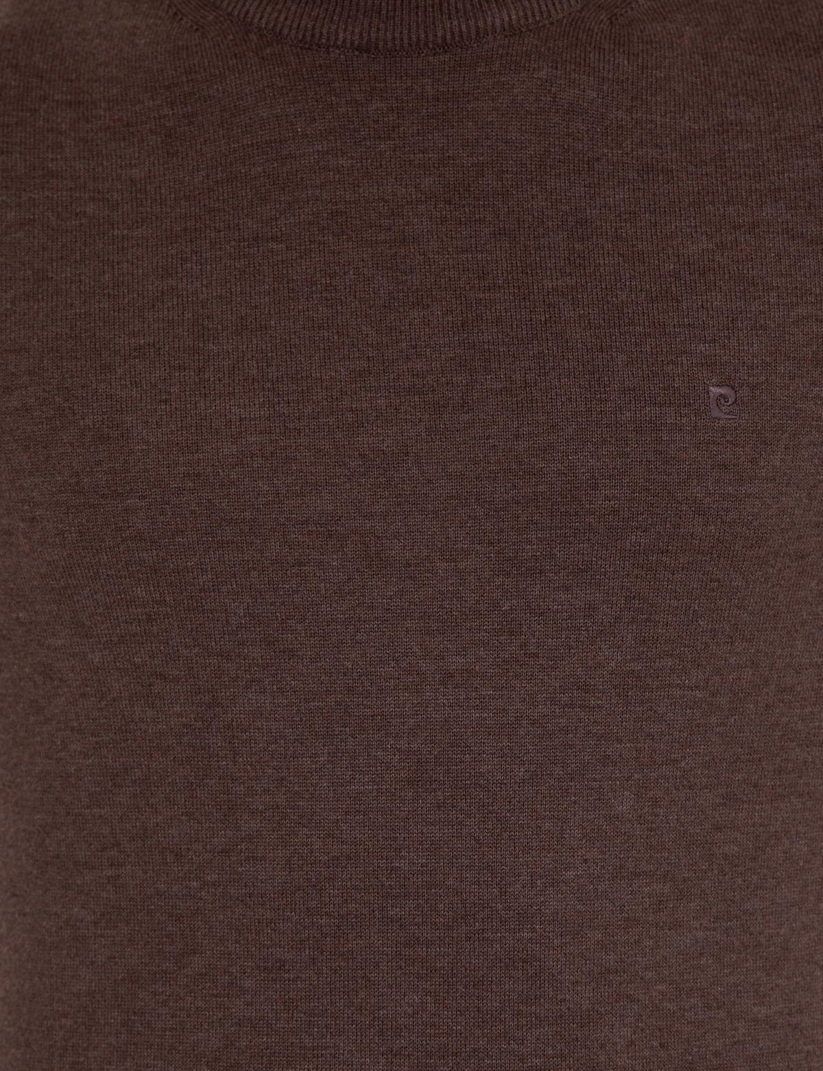 Açık Kahverengi Slim Fit Yarım Balıkçı Yaka Basic Triko Kazak - 50256965099