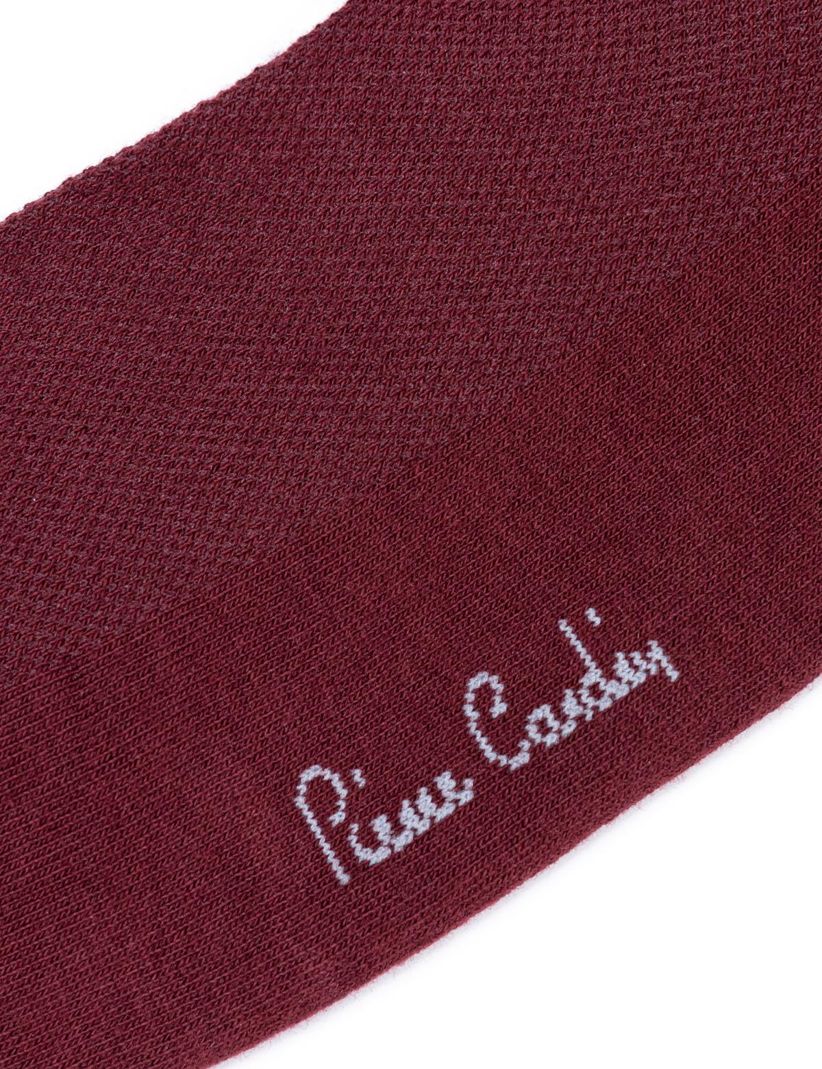 Erkek Pamuk Karışımlı Bordo Patik Basic Çorap - 50258469004