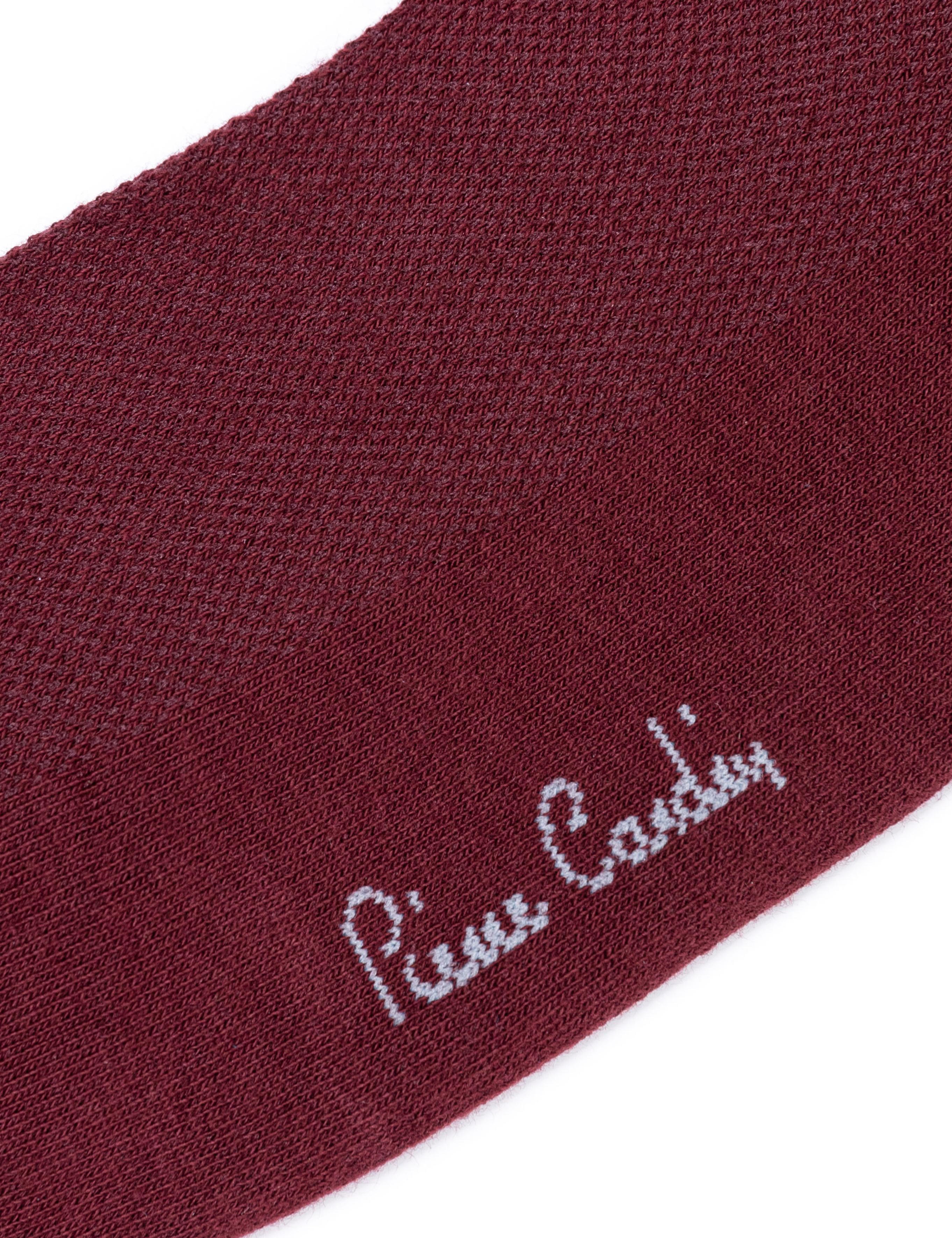 Erkek Pamuk Karışımlı Bordo Patik Basic Çorap