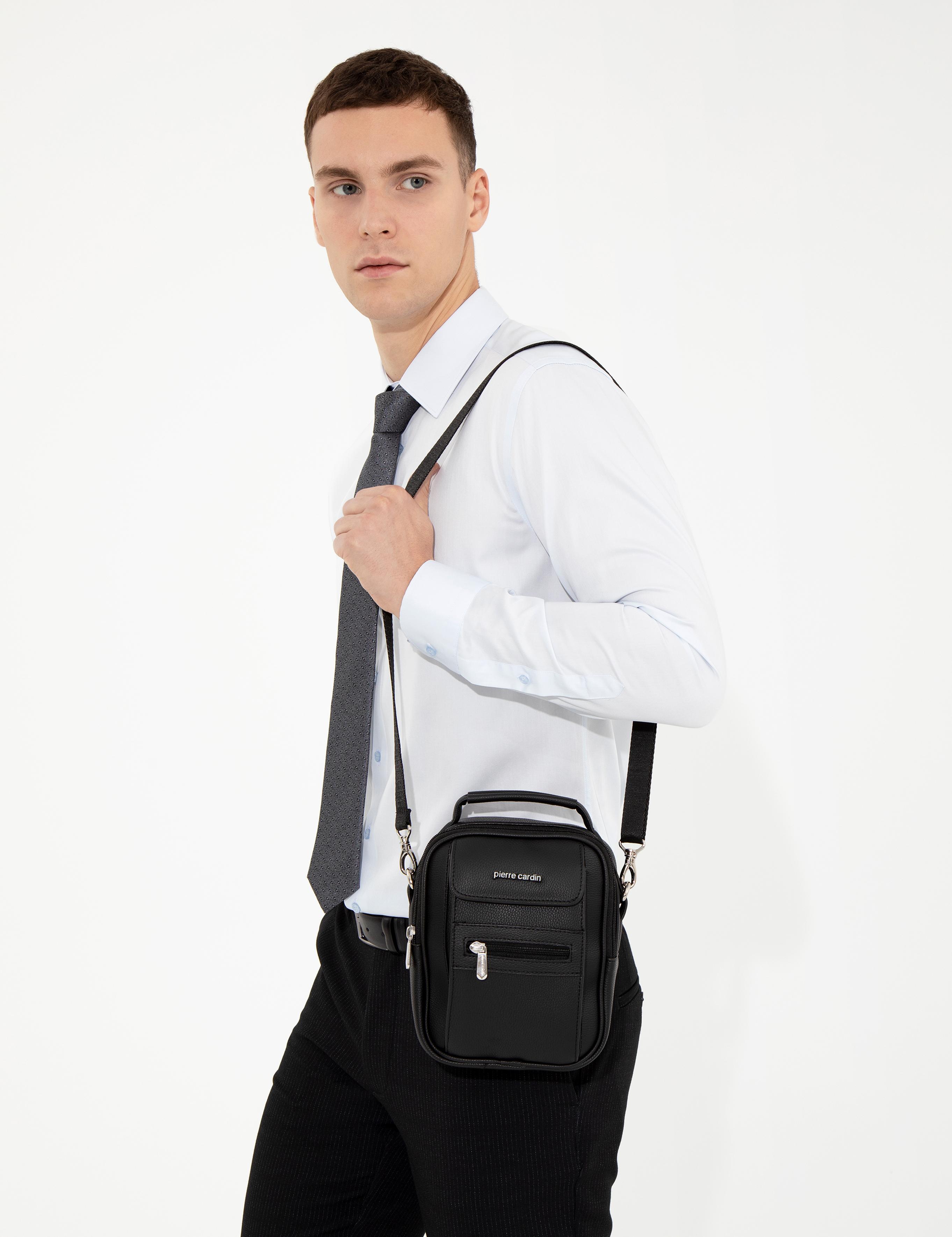 Erkek Siyah Askılı El Çantası