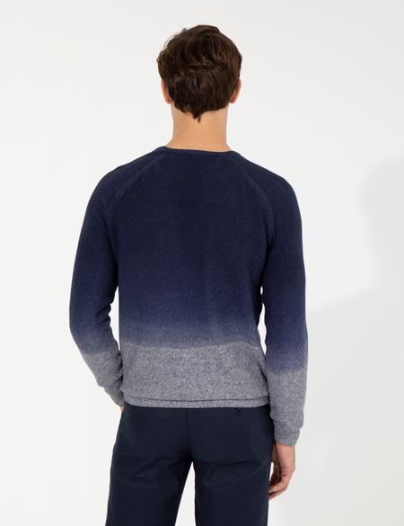 Lacivert Slim Fit Bisiklet Yaka Triko Kazak - 50227060027