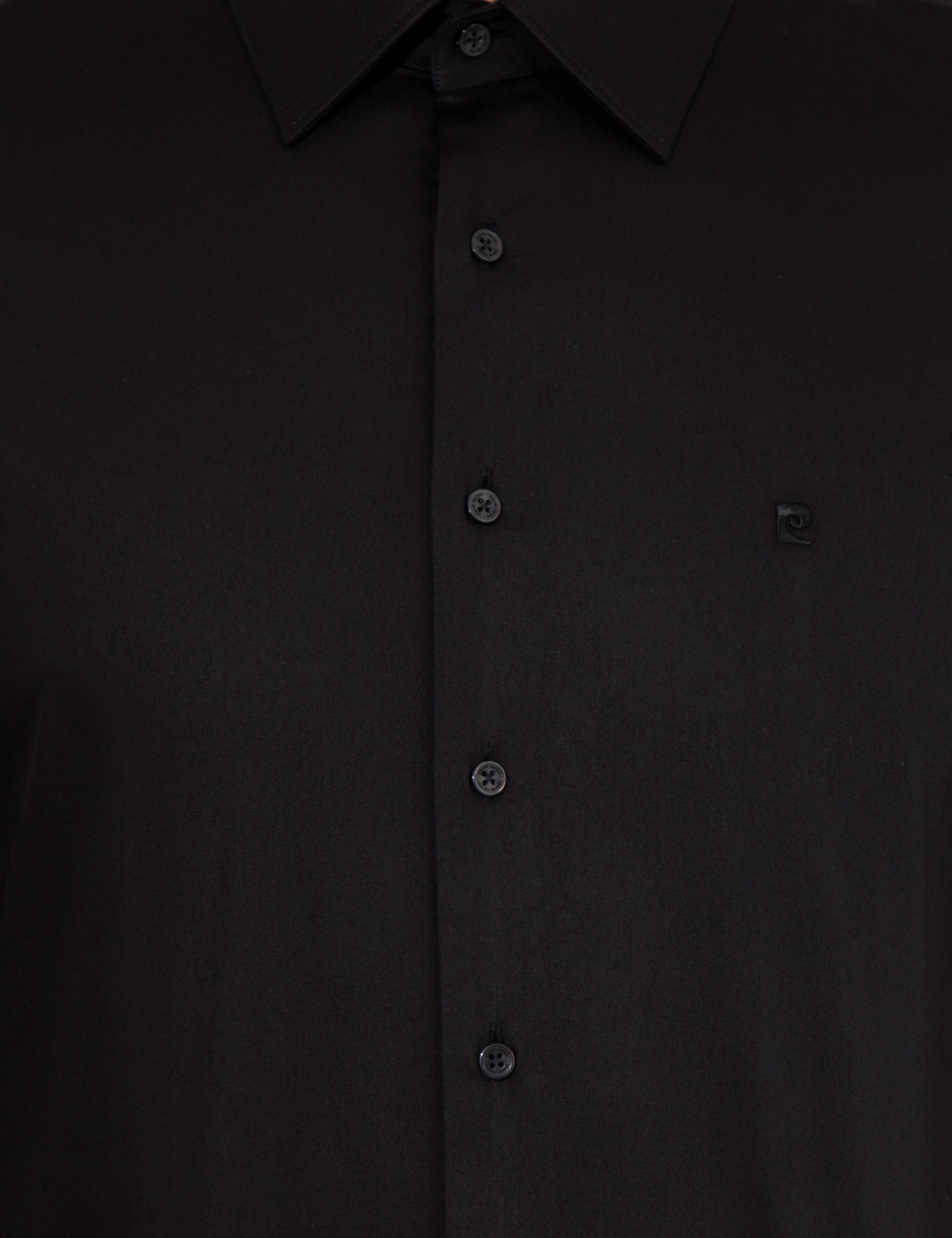 Siyah Slim Fit Uzun Kollu Klasik Gömlek