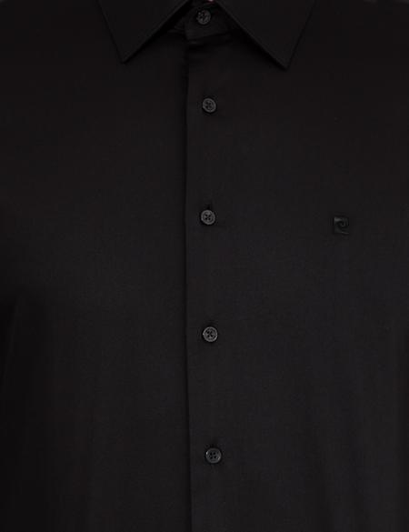 Siyah Slim Fit Uzun Kollu Klasik Gömlek - 50251166015