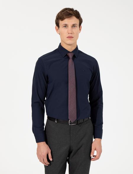 Lacivert Regular Fit Uzun Kollu Klasik Gömlek - 50258982010
