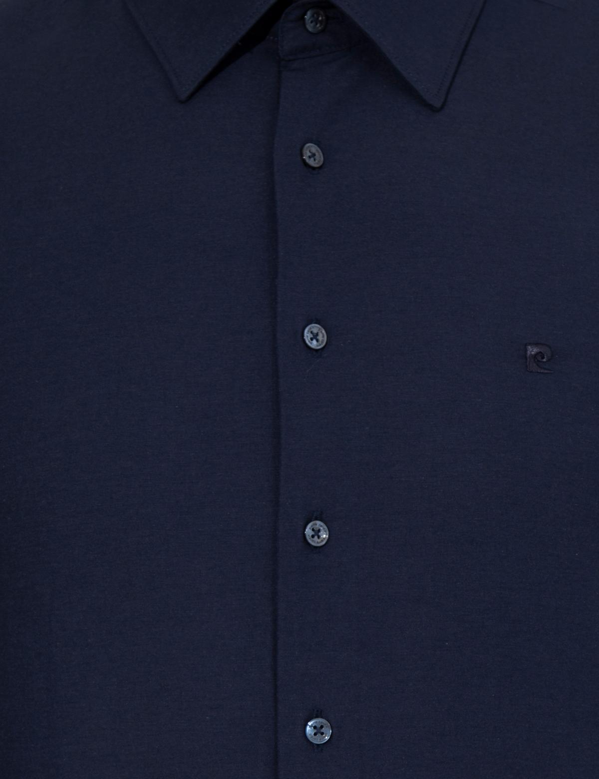 Lacivert Slim Fit Uzun Kollu Klasik Gömlek - 50258981025