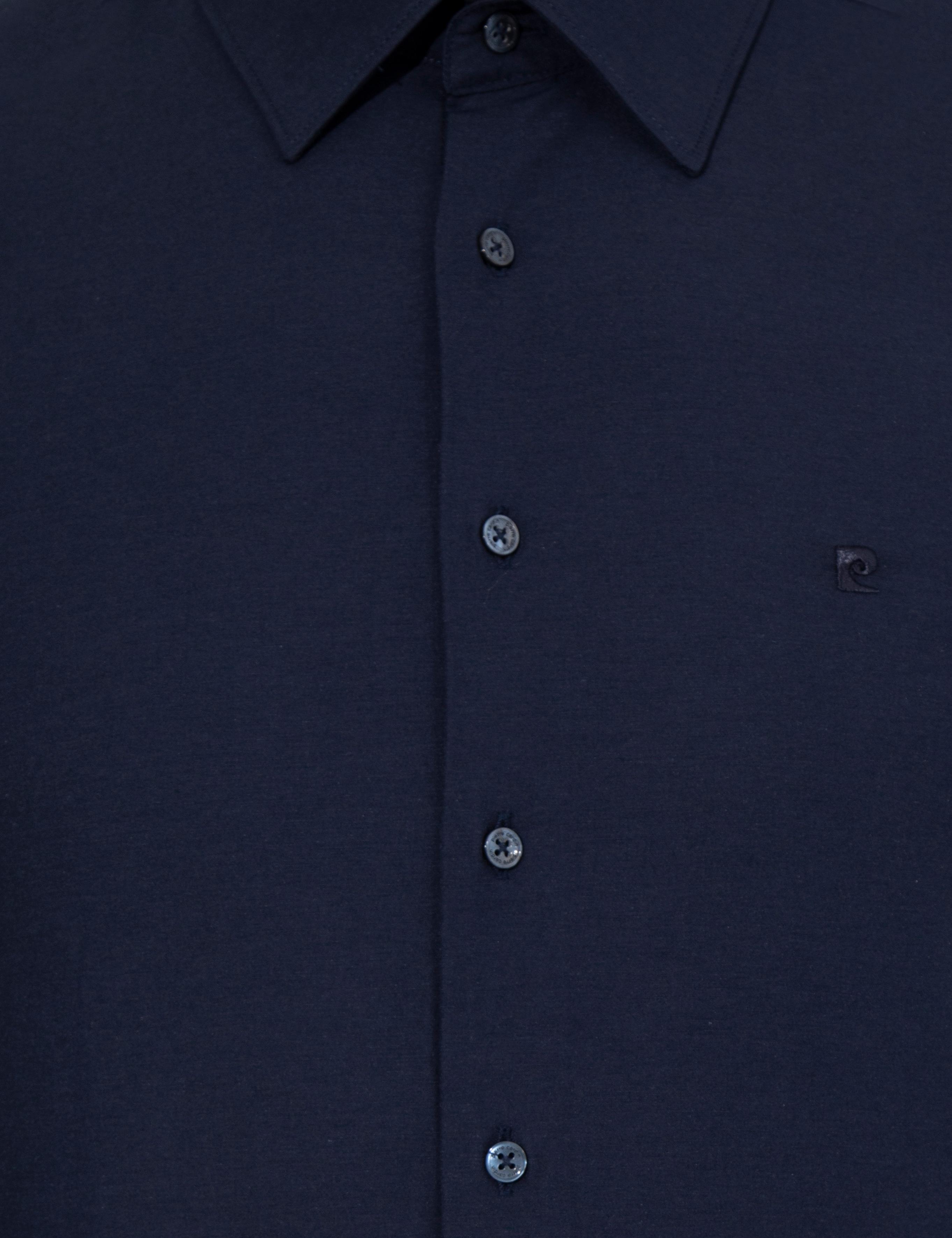 Lacivert Slim Fit Uzun Kollu Klasik Gömlek