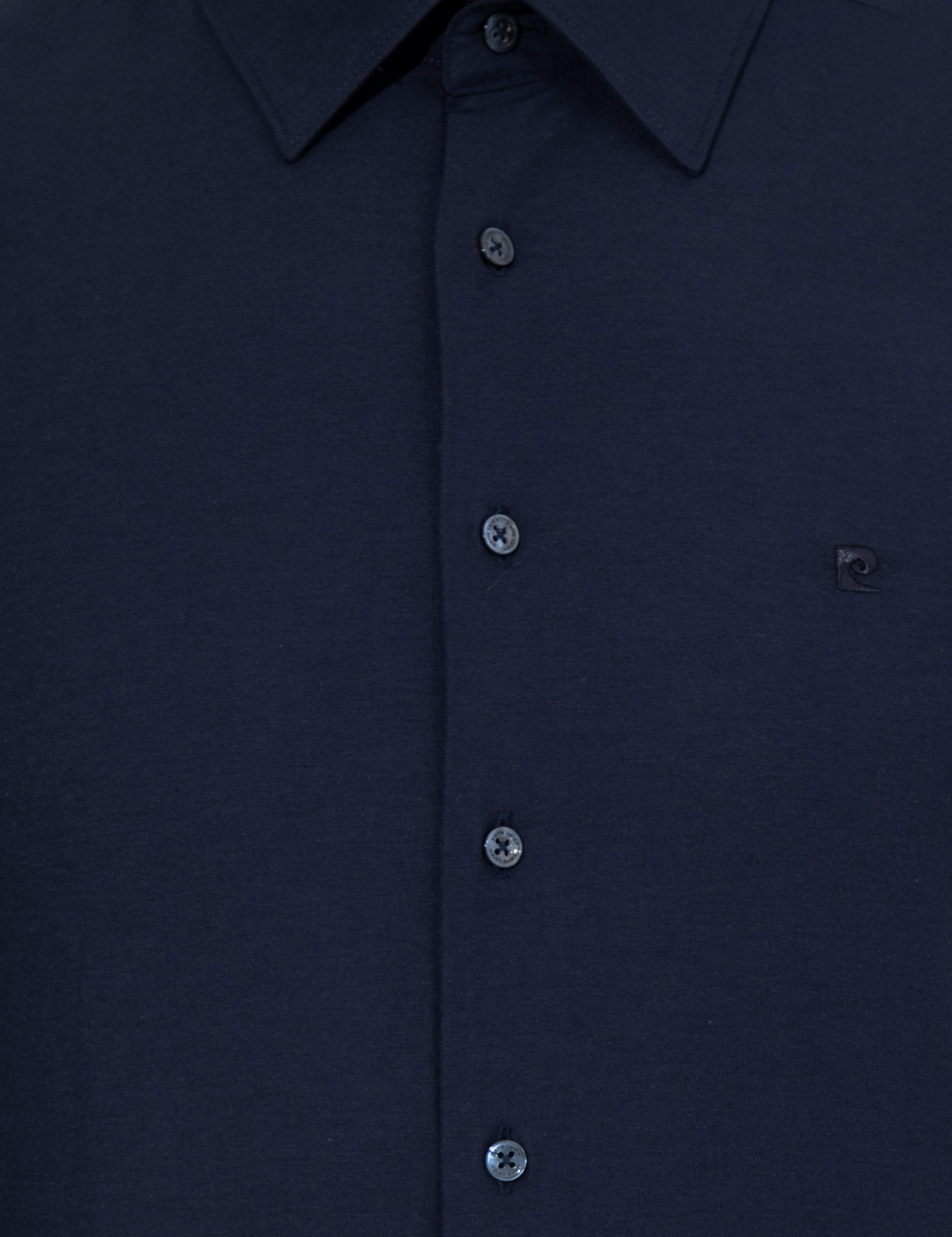 Lacivert Slim Fit Uzun Kollu Klasik Gömlek - Image 6