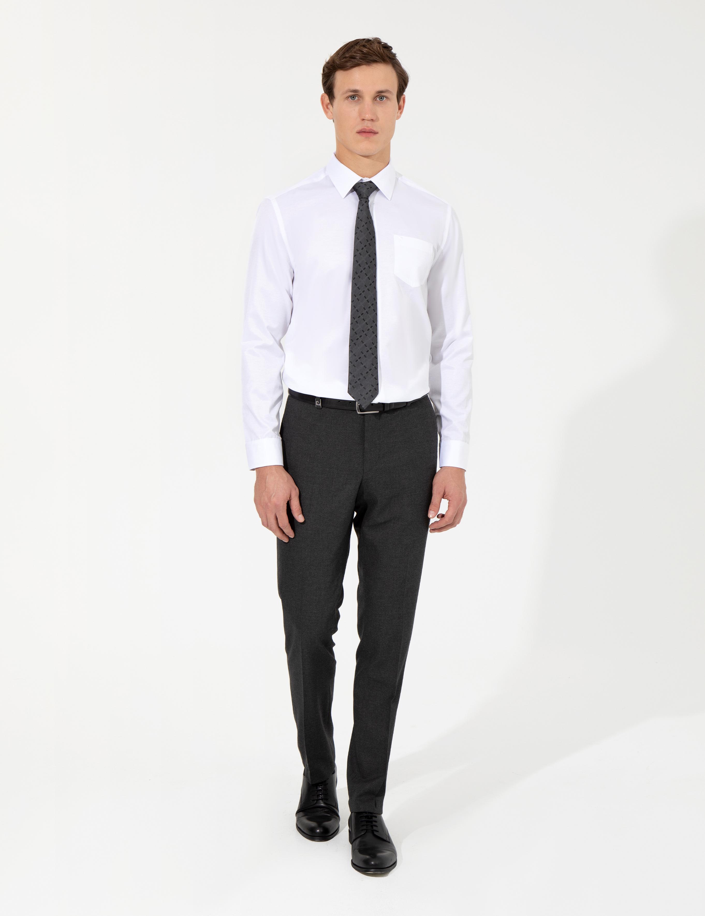 Beyaz Regular Fit Uzun Kollu Klasik Gömlek