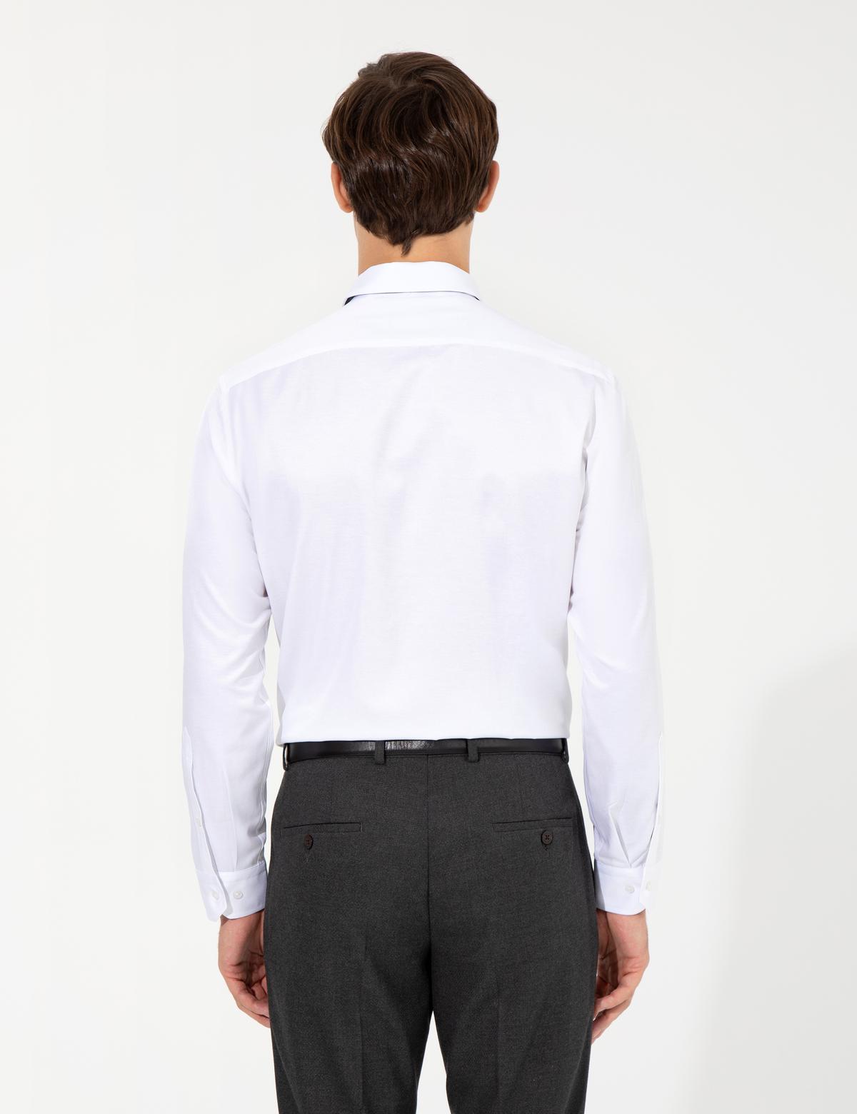 Beyaz Regular Fit Uzun Kollu Klasik Gömlek - 50258931005