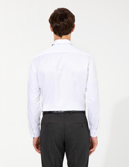 Beyaz Regular Fit Uzun Kollu Klasik Gömlek - 50258931005