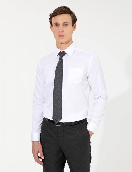 Beyaz Regular Fit Uzun Kollu Klasik Gömlek - 50258931005