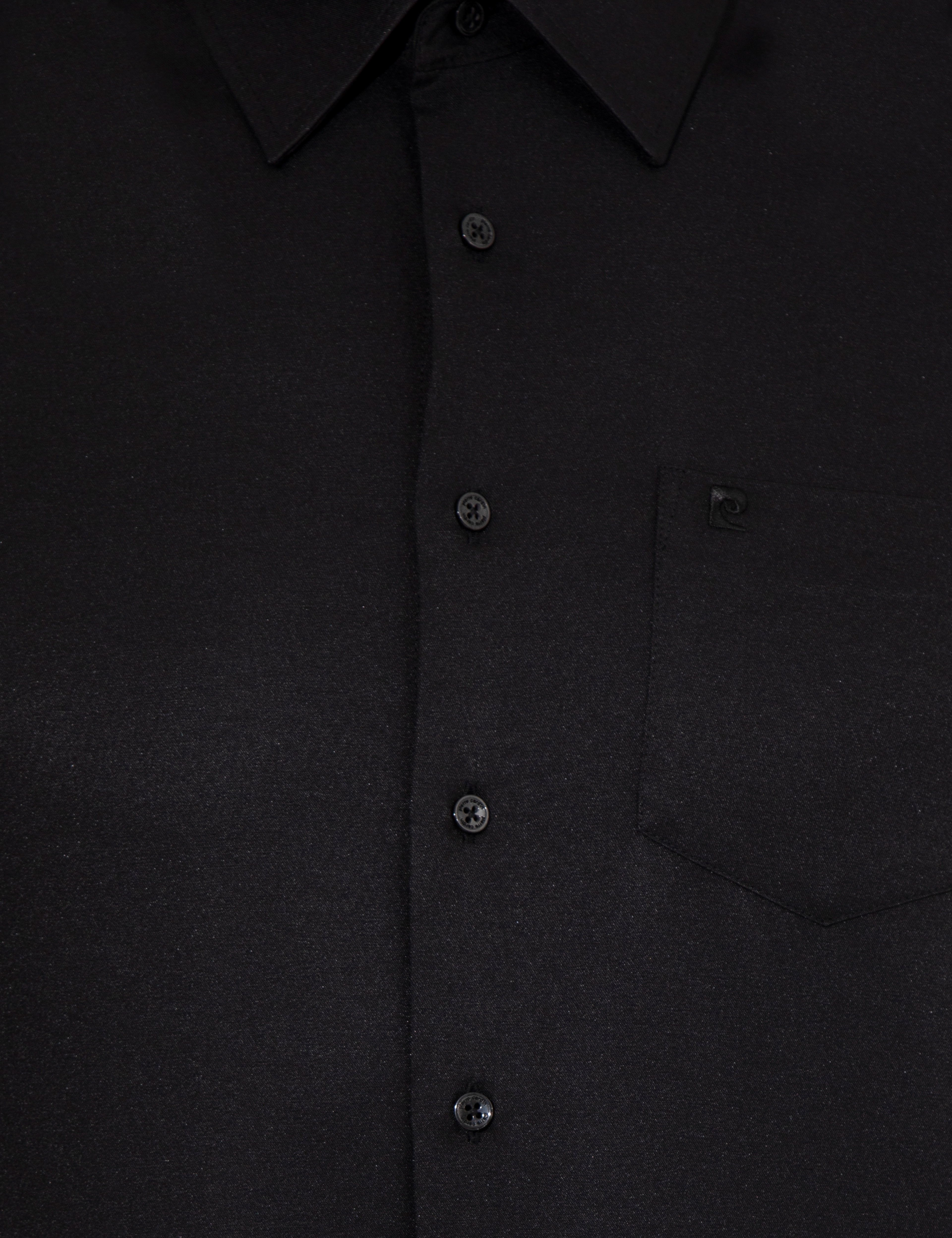 Siyah Regular Fit Uzun Kollu Klasik Gömlek - Image 6