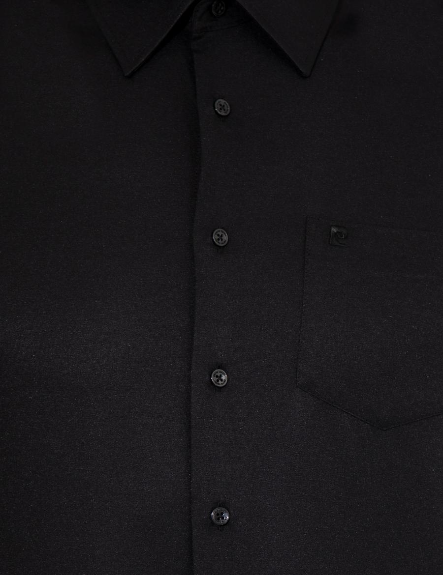 Siyah Regular Fit Uzun Kollu Klasik Gömlek