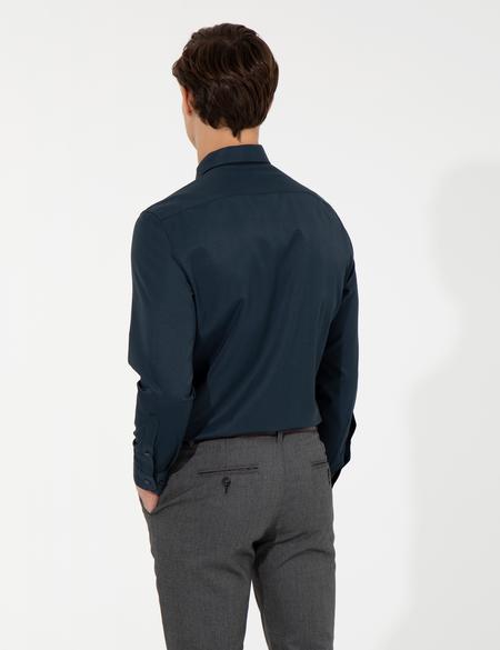 Lacivert Regular Fit Uzun Kollu Klasik Gömlek - 50258931033