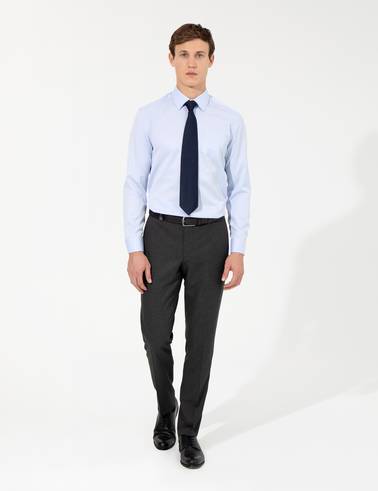 Açık Mavi Regular Fit Uzun Kollu Klasik Gömlek