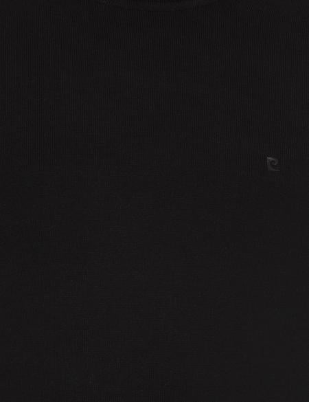 Siyah Slim Fit Balıkçı Yaka Basic Triko Kazak - 50257158023