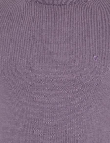 Lila Slim Fit Çeyrek Yaka Basic Triko Kazak - 50257208038