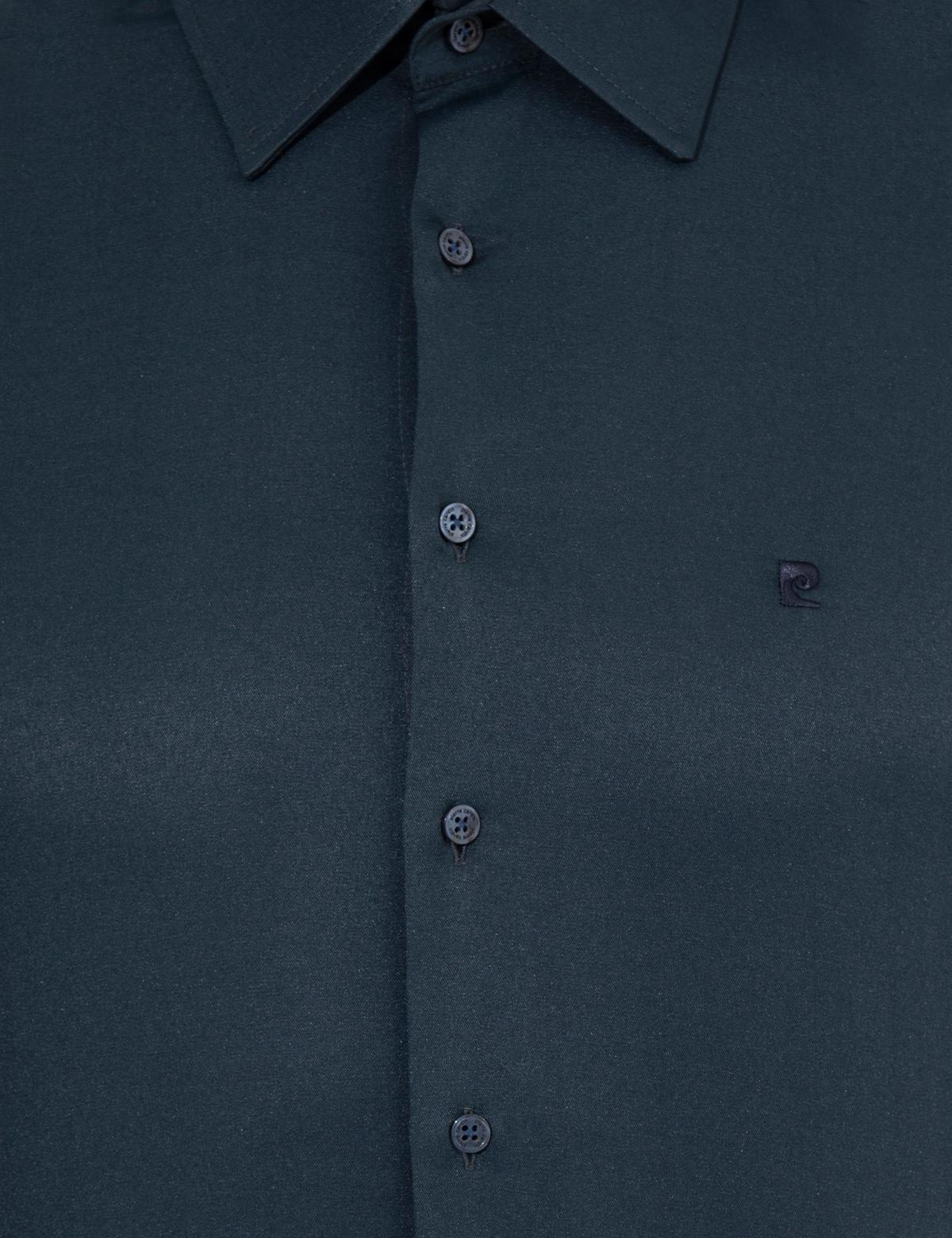 Lacivert Slim Fit Uzun Kollu Klasik Gömlek - 50258918015