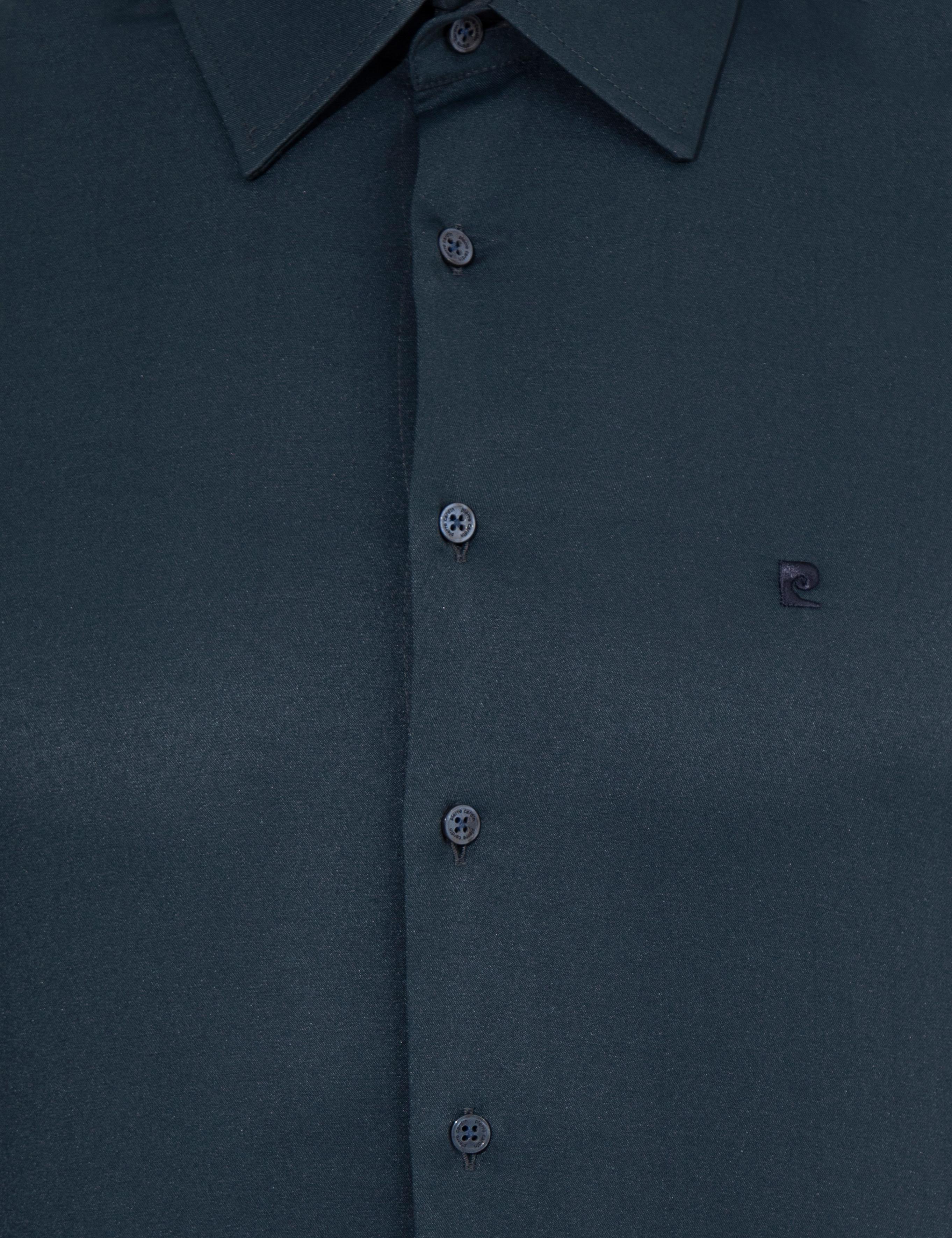 Lacivert Slim Fit Uzun Kollu Klasik Gömlek