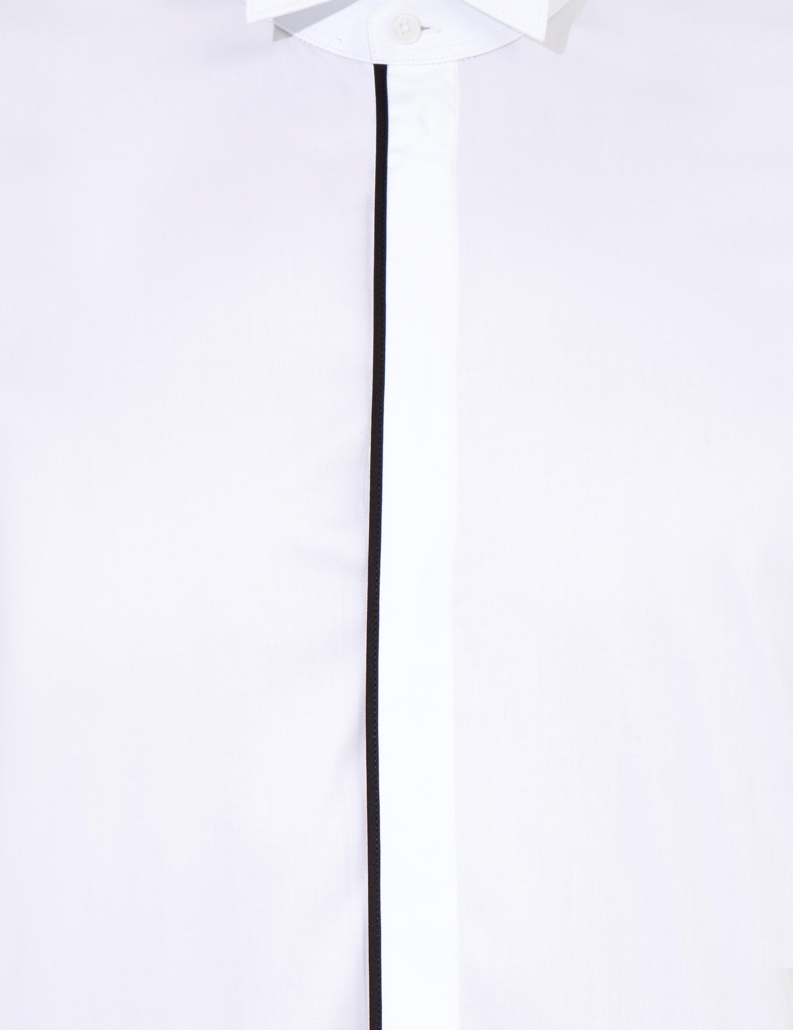 Beyaz Slim Fit Smokin Gömlek