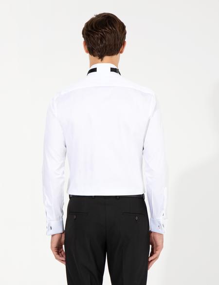 Beyaz Slim Fit Smokin Gömlek - 50251061007