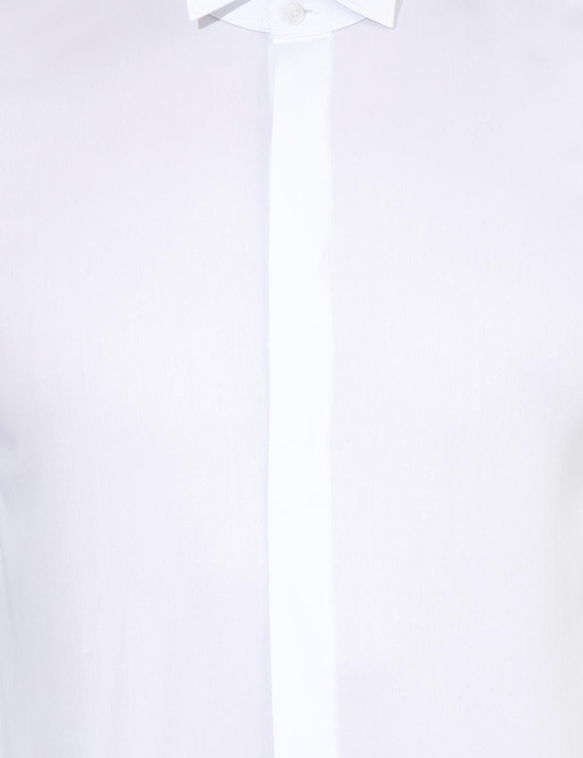 Beyaz Slim Fit Smokin Gömlek - 50256439009