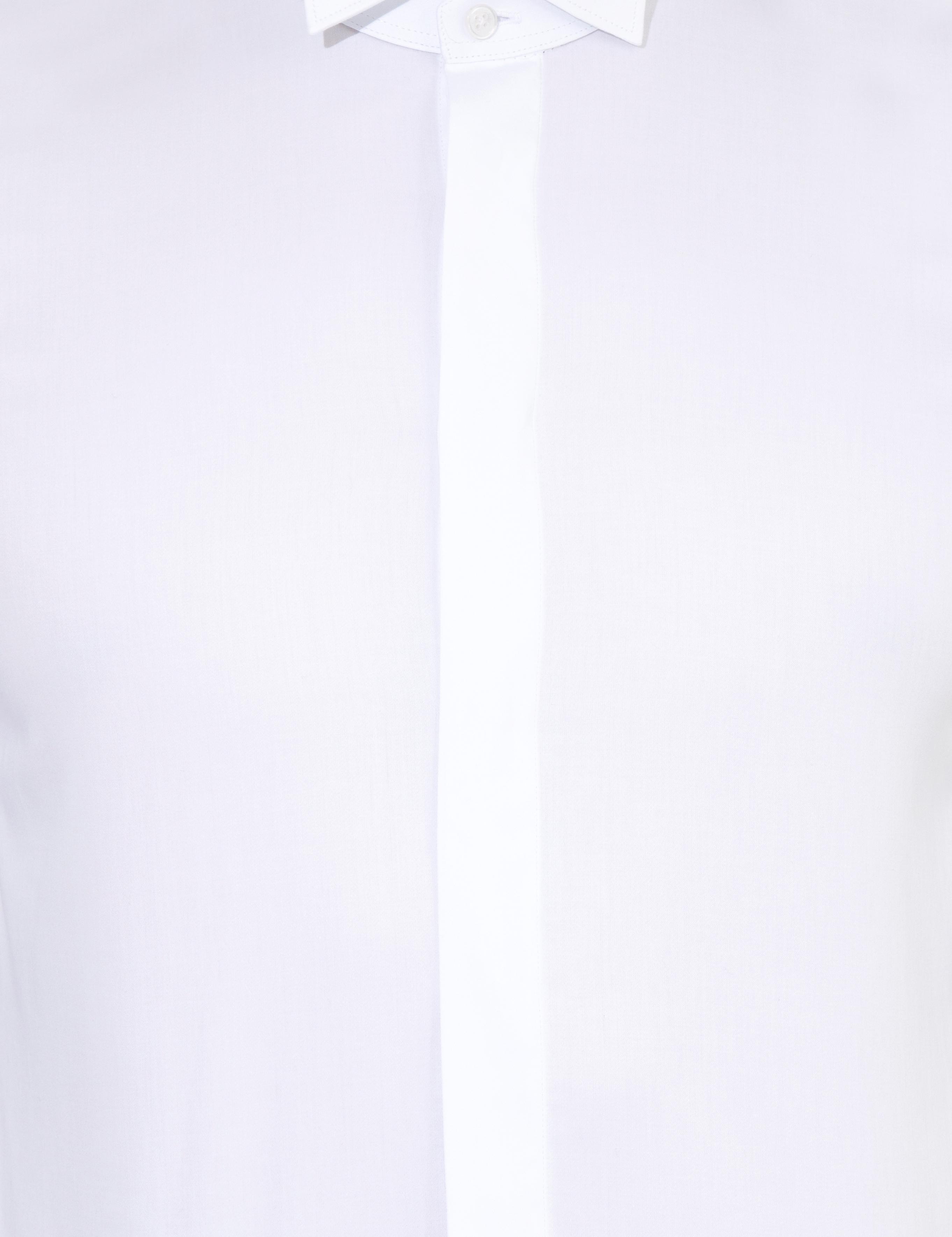 Beyaz Slim Fit Smokin Gömlek