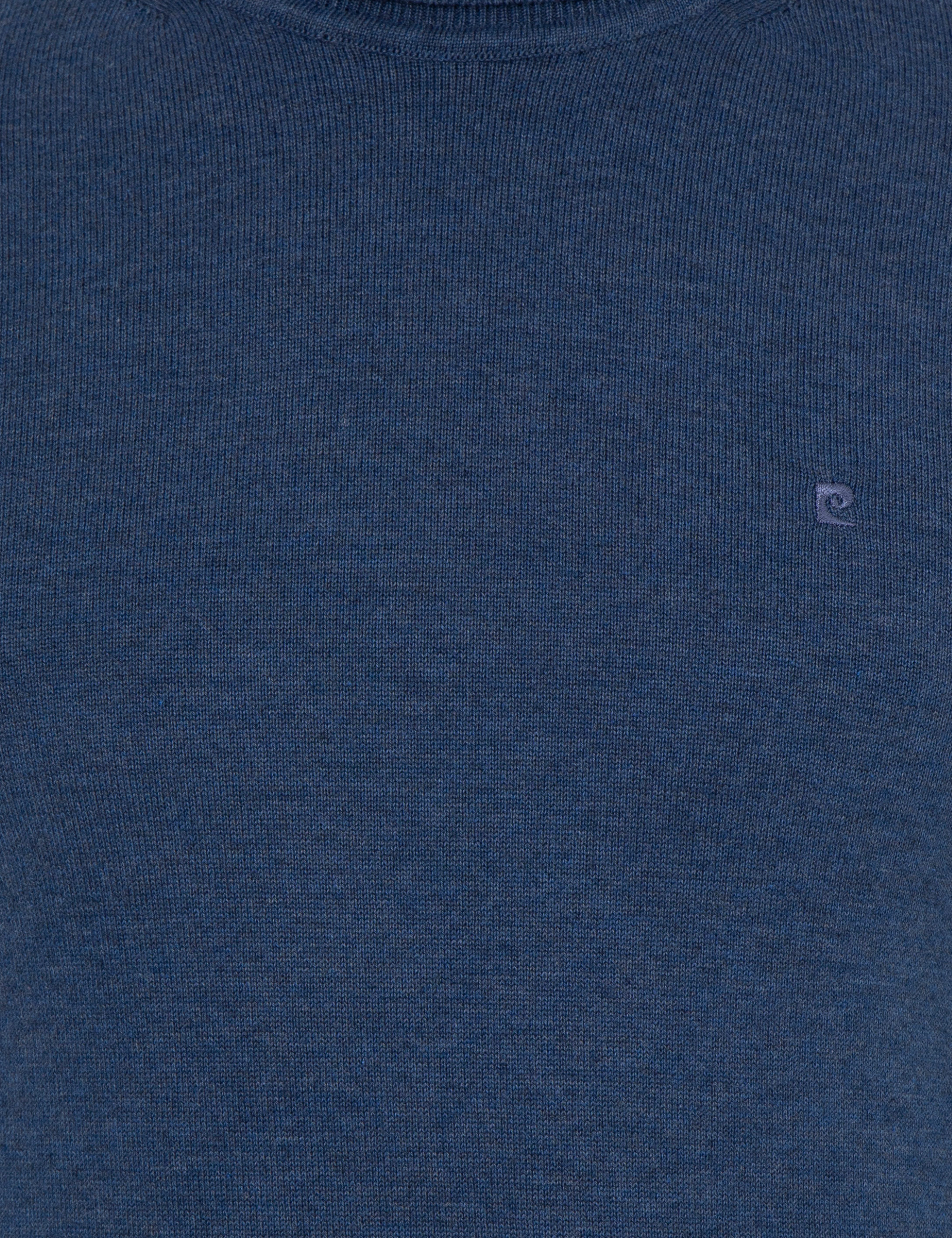 Pierre Cardin İndigo Melanj Slim Fit Balıkçı Yaka Basic Triko Kazak görsel 6
