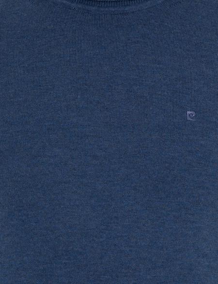 İndigo Melanj Slim Fit Balıkçı Yaka Basic Triko Kazak - 50257158061