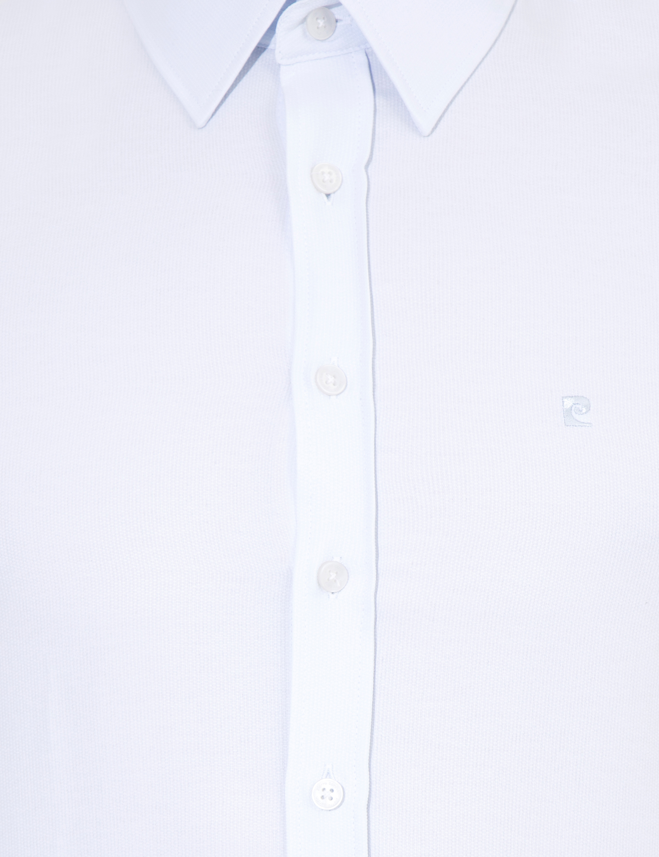 Açık Mavi Slim Fit Armürlü Klasik Gömlek
