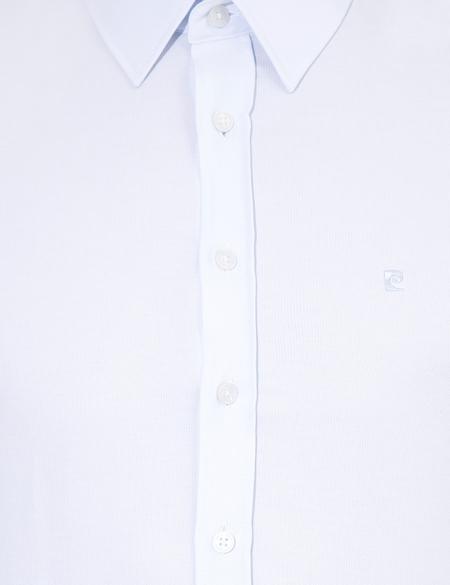 Açık Mavi Slim Fit Armürlü Klasik Gömlek - 50260290015