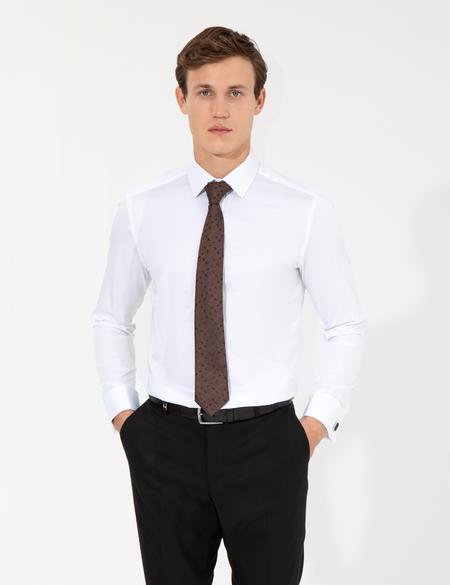 Beyaz Slim Fit Uzun Kollu Klasik Gömlek - 50256408007