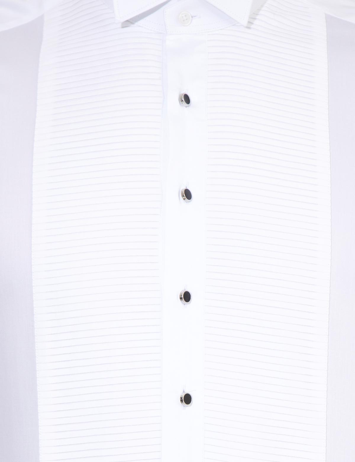 Beyaz Slim Fit Smokin Gömlek - 50251063007