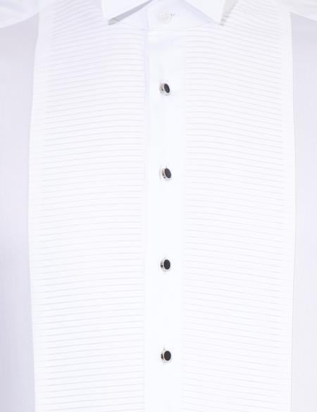 Beyaz Slim Fit Smokin Gömlek - 50251063007