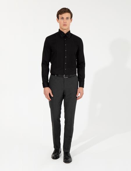 Siyah Slim Fit Smokin Gömlek - 50251063014