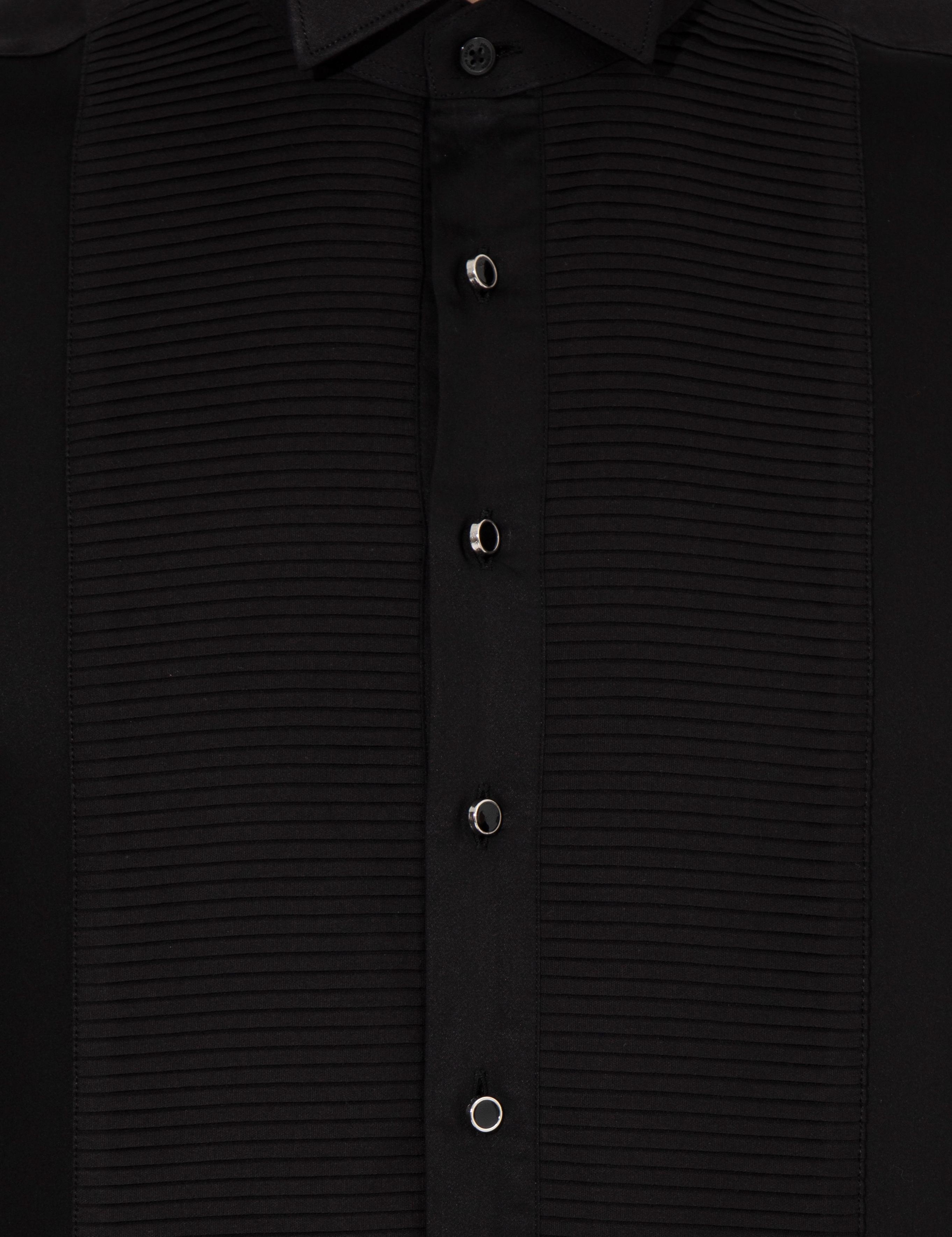 Siyah Slim Fit Smokin Gömlek