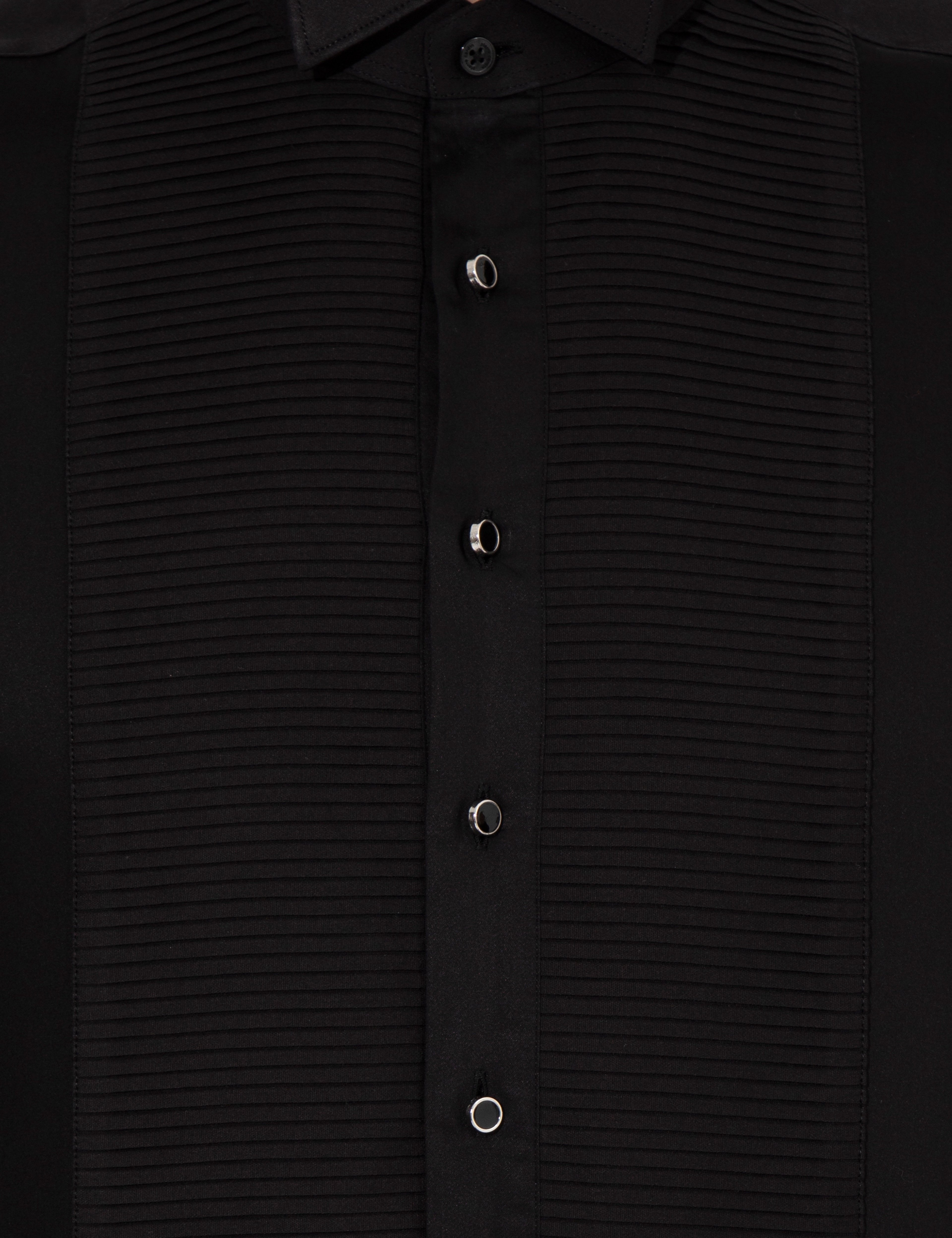 Siyah Slim Fit Smokin Gömlek