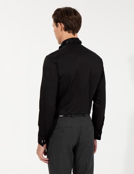Siyah Slim Fit Smokin Gömlek - 50251063014