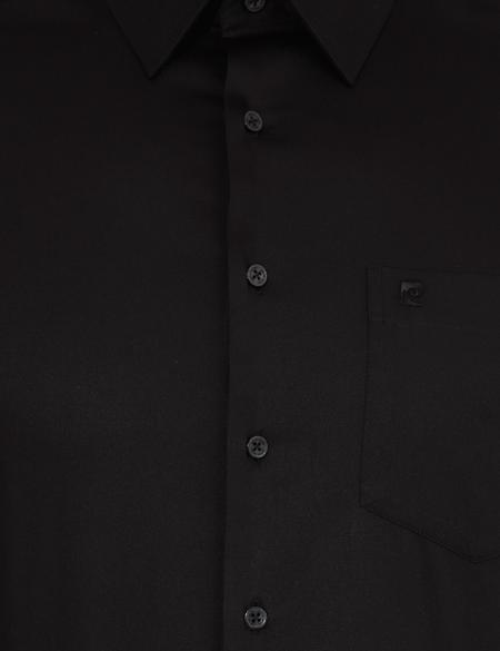 Siyah Regular Fit Uzun Kollu Klasik Gömlek - 50251167011