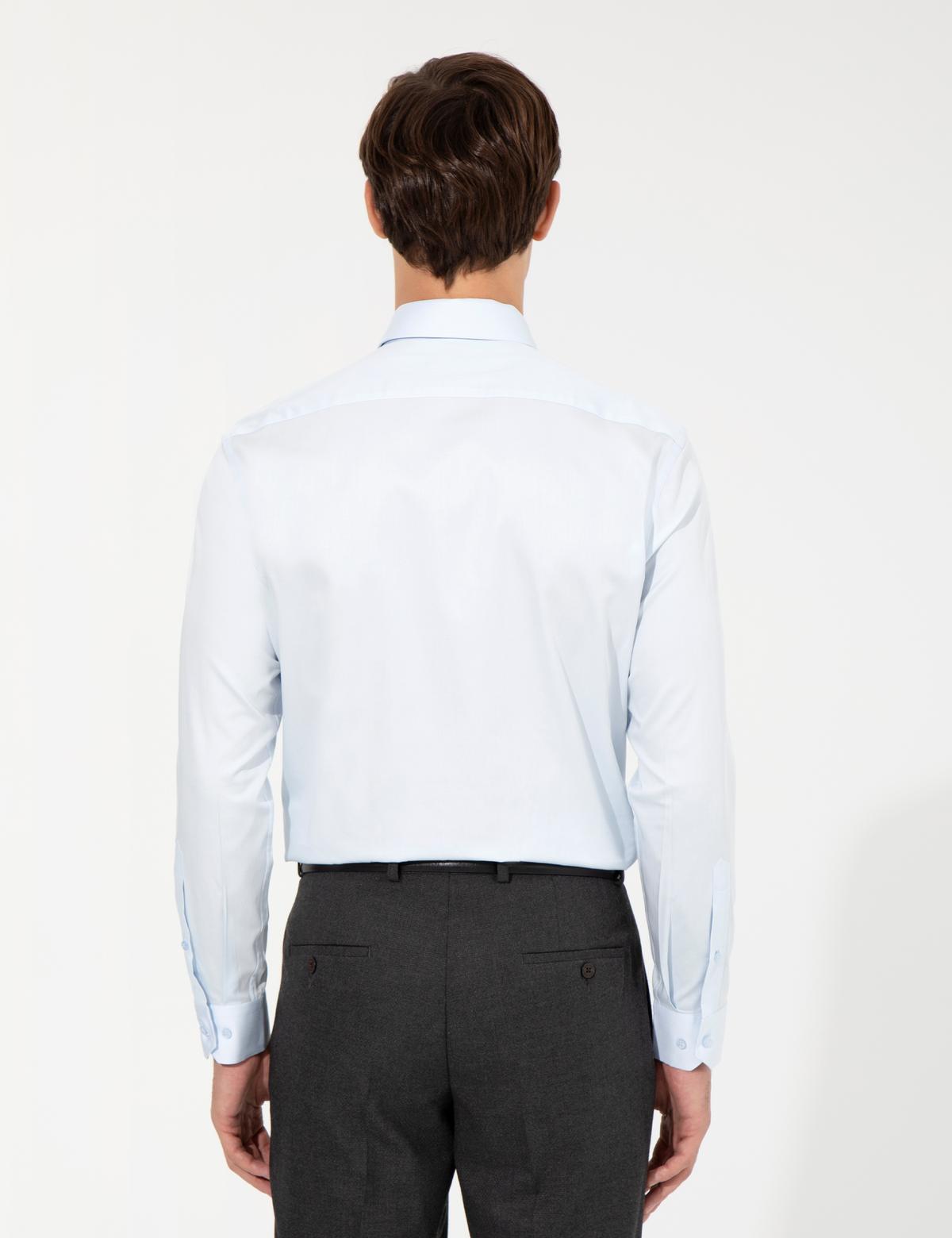 Açık Mavi Regular Fit Uzun Kollu Klasik Gömlek - 50251167026