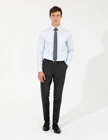 Açık Mavi Regular Fit Uzun Kollu Klasik Gömlek