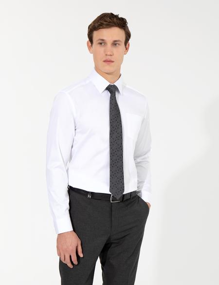 Beyaz Regular Fit Uzun Kollu Klasik Gömlek - 50251167005