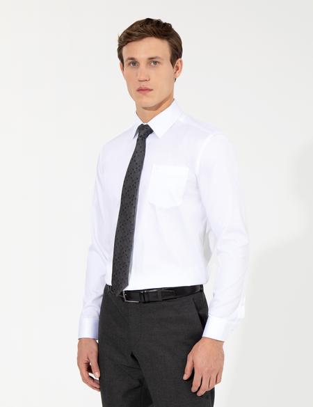 Beyaz Regular Fit Uzun Kollu Klasik Gömlek - 50251167005