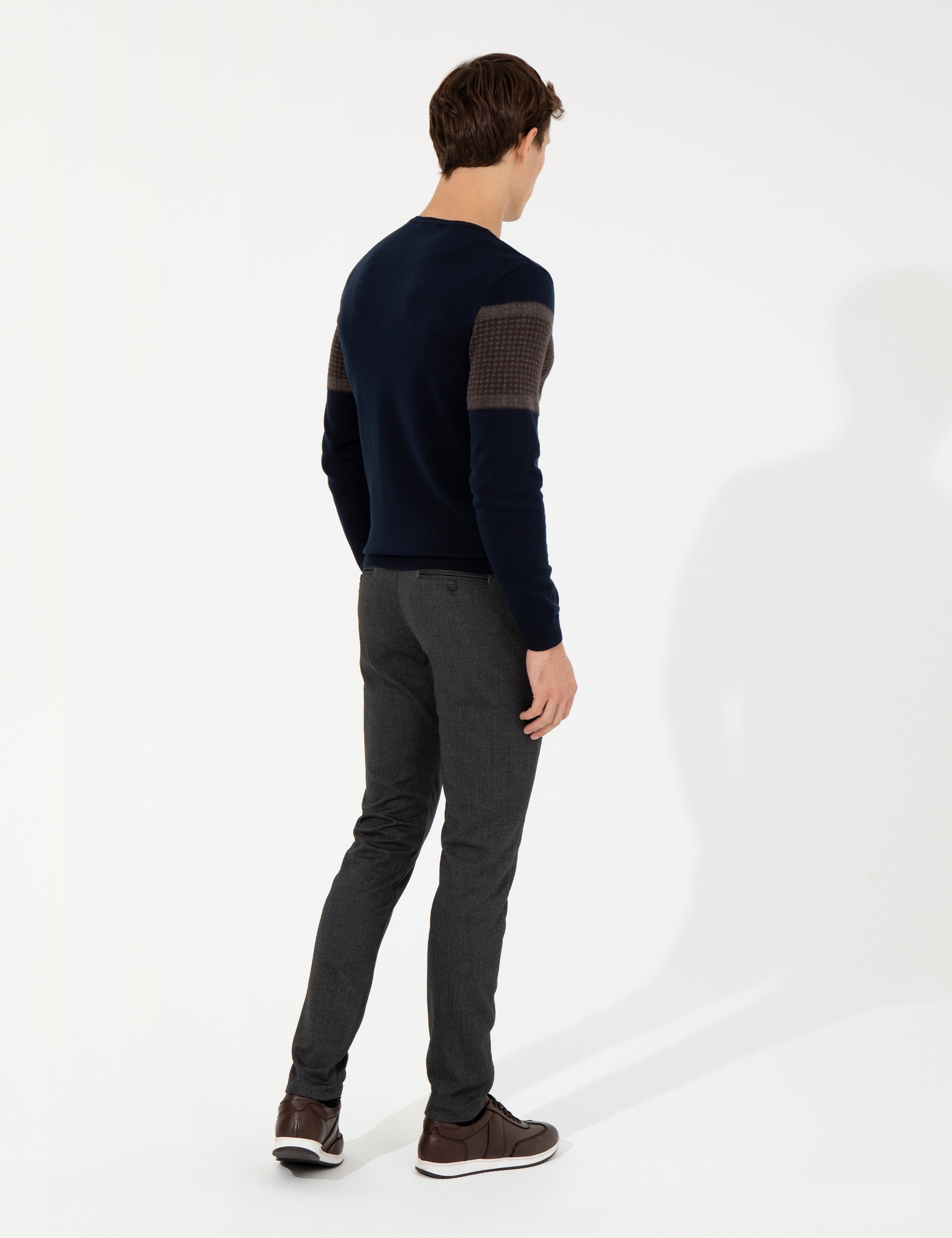 Siyah Slim Fit Kanvas Pantolon