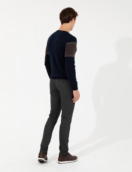 Siyah Slim Fit Kanvas Pantolon - 50263187118