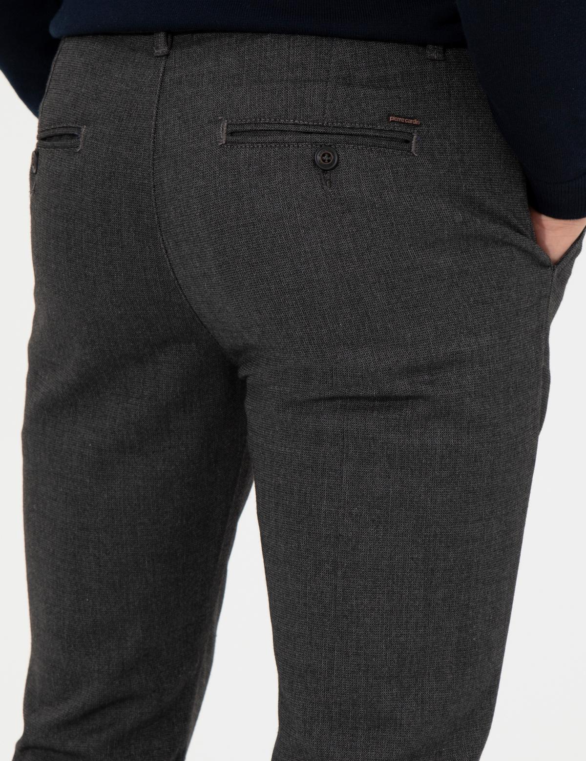 Siyah Slim Fit Kanvas Pantolon - 50263187118