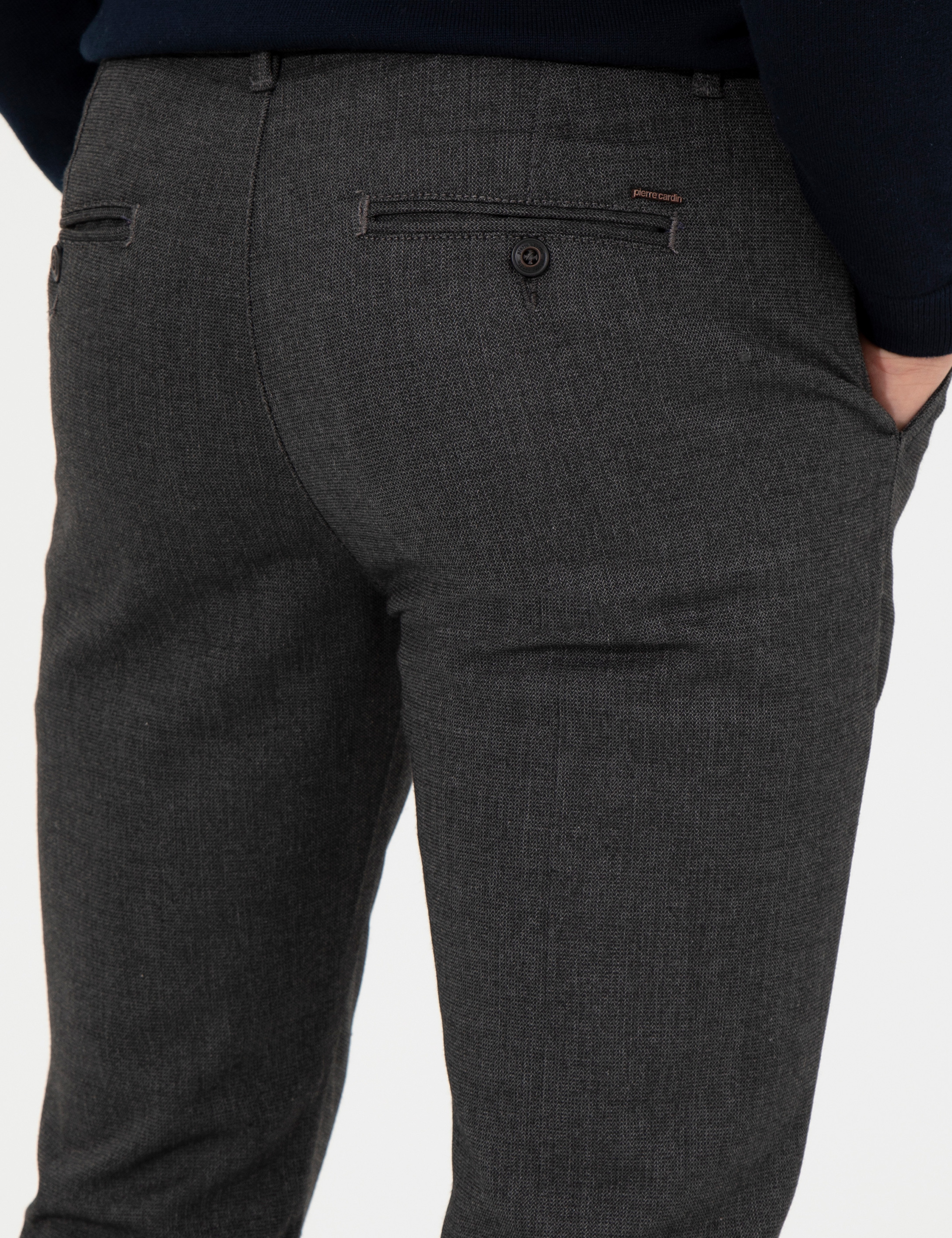 Siyah Slim Fit Kanvas Pantolon