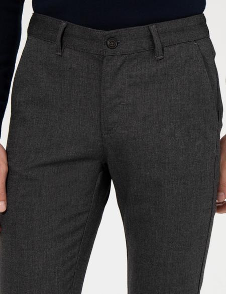 Siyah Slim Fit Kanvas Pantolon - 50263187118